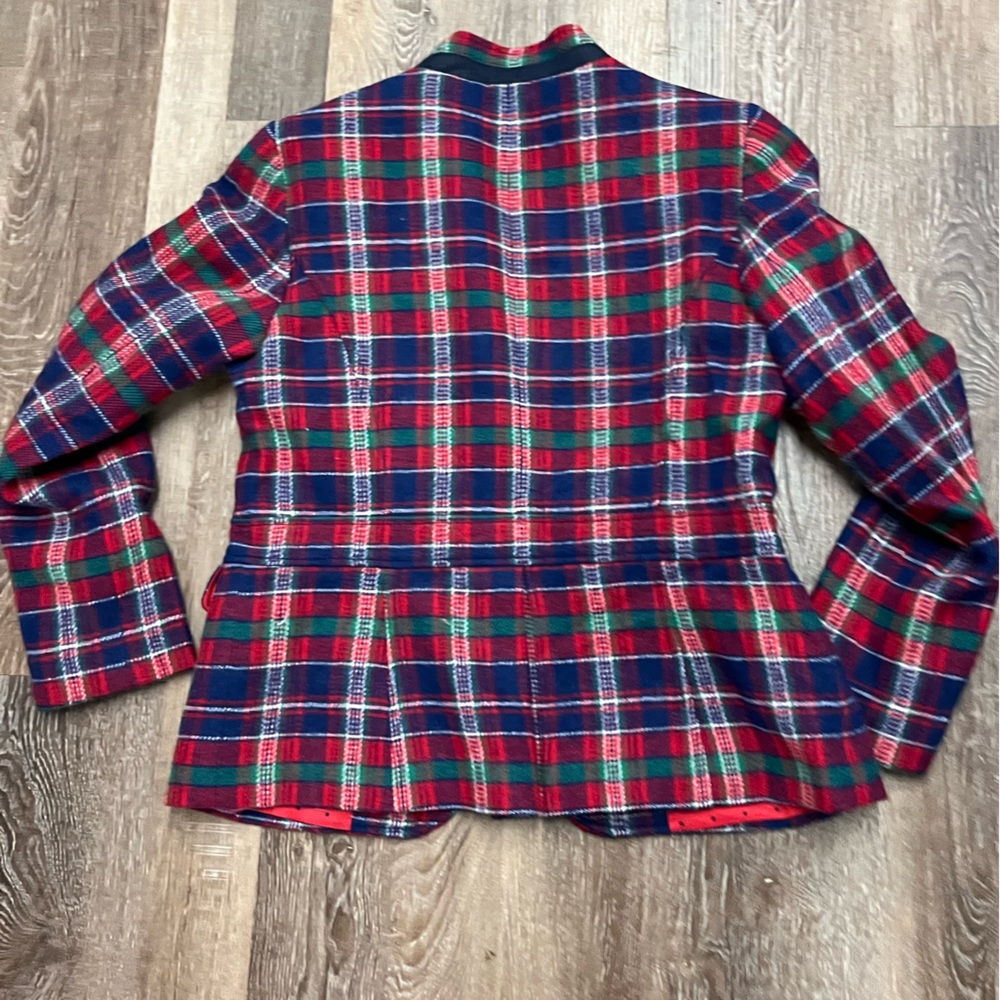 Talbots Plaid Single Breasted Blazer - image 2